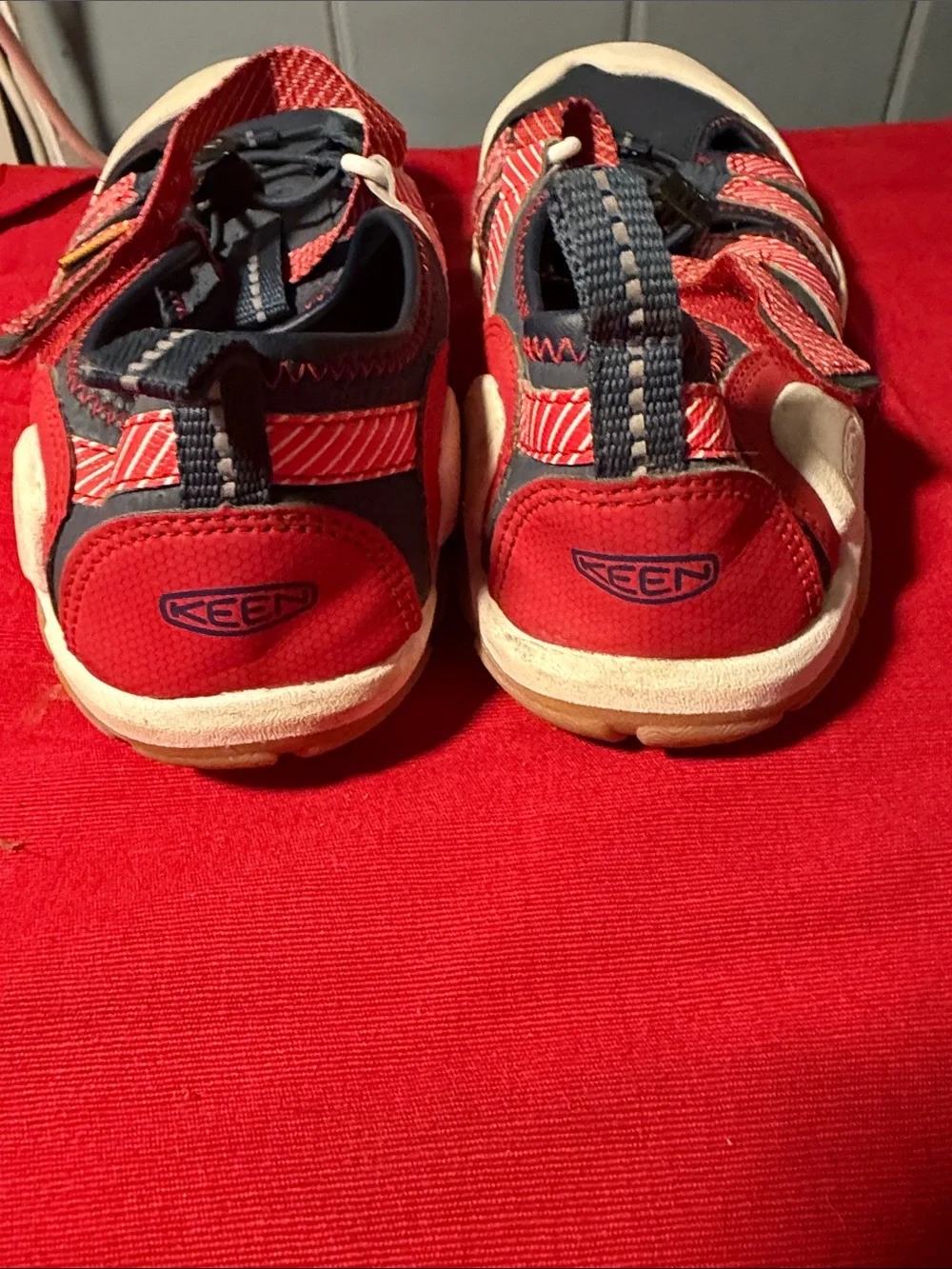 Keen Kids Navy and Red Quick-Dry Water Sandals
